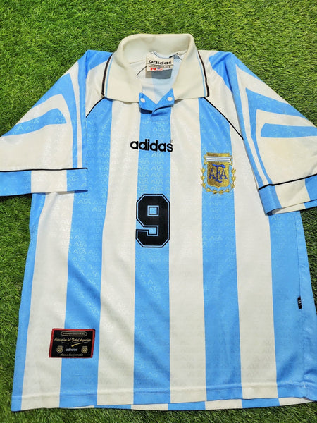 Batistuta Argentina 1996 1997 COPA AMERICA Home Adidas Jersey Shirt Camiseta S Adidas