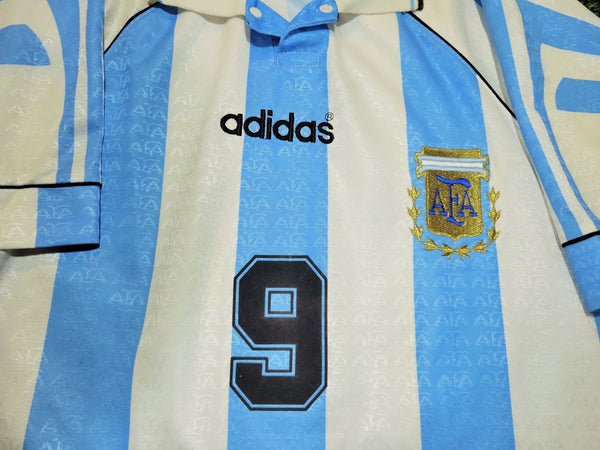 Batistuta Argentina 1996 1997 COPA AMERICA Home Adidas Jersey Shirt Camiseta S Adidas