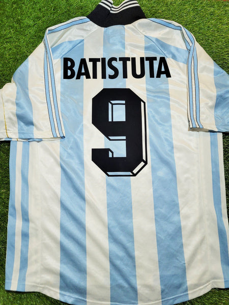 Batistuta Argentina 1998 WORLD CUP Home Adidas Jersey Shirt Camiseta L foreversoccerjerseys