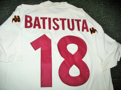 Batistuta As Roma Kappa White 2000 2001 Jersey Shirt Maglia XL - foreversoccerjerseys