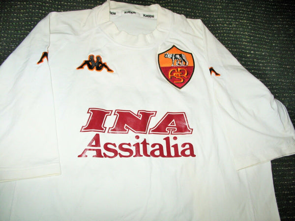 Batistuta As Roma Kappa White 2000 2001 Jersey Shirt Maglia XL - foreversoccerjerseys