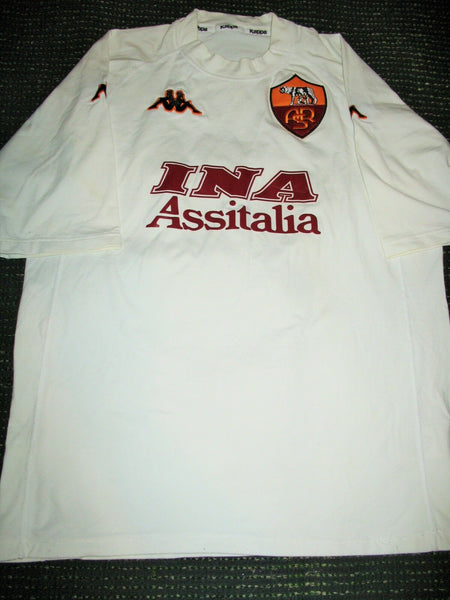 Batistuta As Roma Kappa White 2000 2001 Jersey Shirt Maglia XL - foreversoccerjerseys
