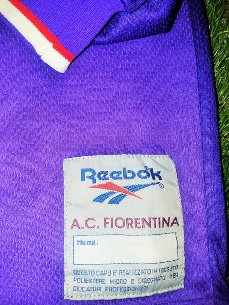 Batistuta Fiorentina Reebok 1995 1996 Long Sleeve MATCH WORN Jersey Shirt Camiseta Maglia L foreversoccerjerseys