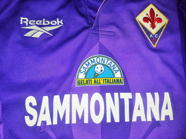 Batistuta Fiorentina Reebok 1995 1996 Long Sleeve MATCH WORN Jersey Shirt Camiseta Maglia L foreversoccerjerseys