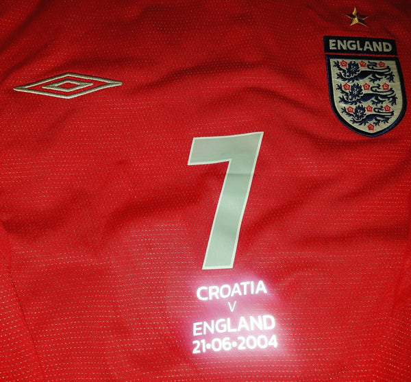 Beckham England 2004 EURO CUP Umbro Jersey Shirt XL foreversoccerjerseys