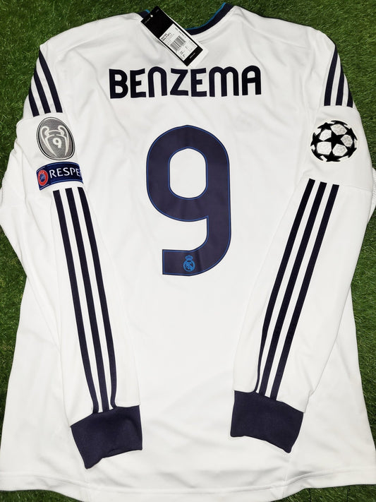 Benzema Real Madrid 2012 2013 UEFA Home Jersey Camiseta Shirt BNWT L SKU# W41762 Adidas