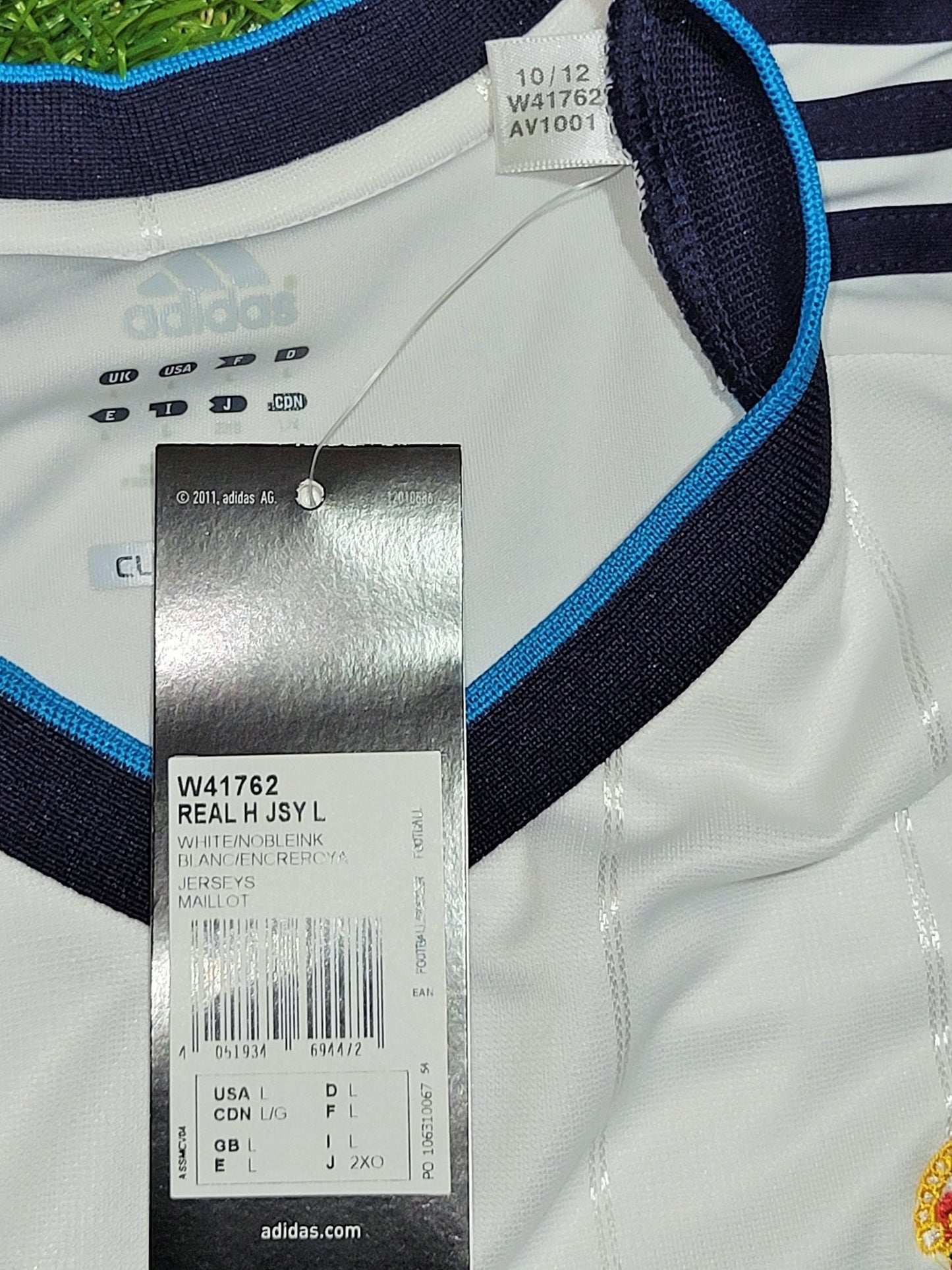 Benzema Real Madrid 2012 2013 UEFA Home Jersey Camiseta Shirt BNWT L SKU# W41762 Adidas