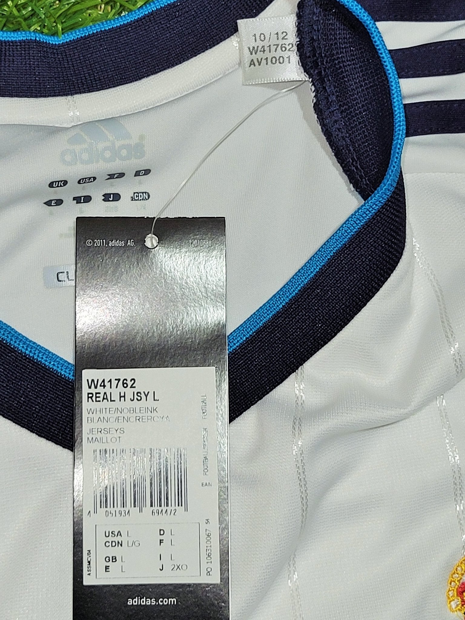 Benzema Real Madrid 2012 2013 UEFA Home Jersey Camiseta Shirt BNWT L SKU# W41762 Adidas