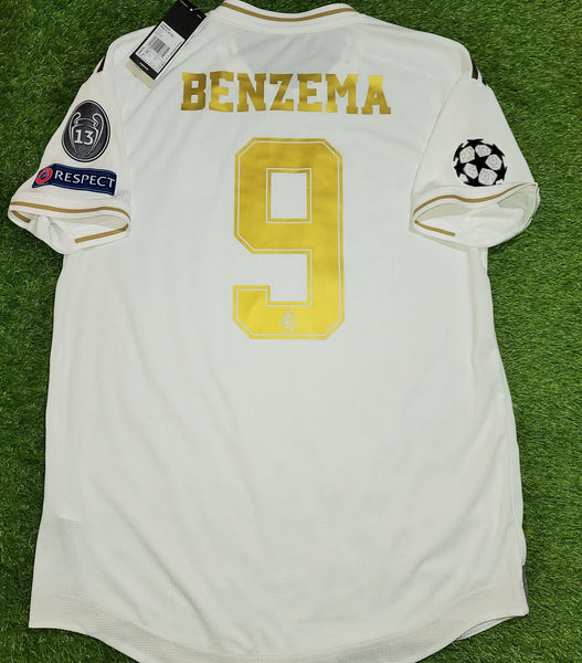 Benzema Real Madrid 2019 2020 CLIMACHILL PLAYER ISSUE UEFA Home Jersey Camiseta Shirt BNWT L SKU# DW4436 foreversoccerjerseys