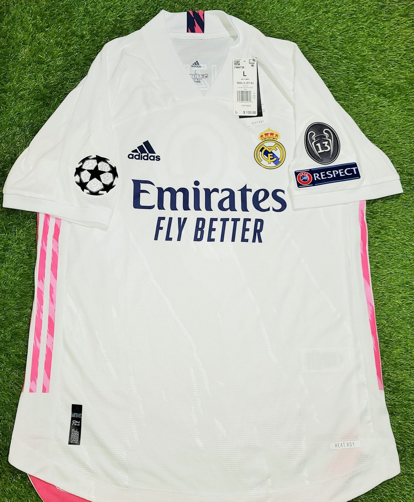 Benzema Real Madrid 2020 2021 CLIMACHILL PLAYER ISSUE UEFA Home Jersey Camiseta Shirt BNWT L SKU# FM4736 foreversoccerjerseys