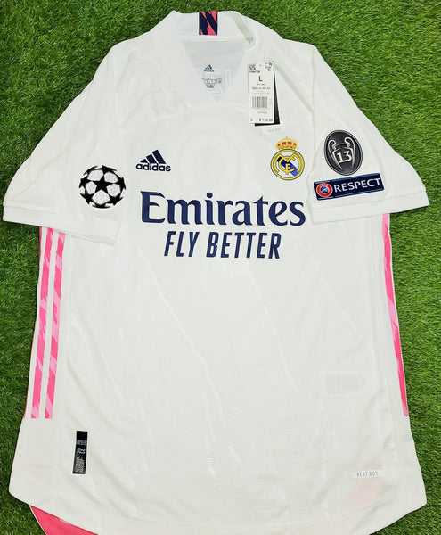 Benzema Real Madrid 2020 2021 CLIMACHILL PLAYER ISSUE UEFA Home Jersey Camiseta Shirt BNWT L SKU# FM4736 foreversoccerjerseys