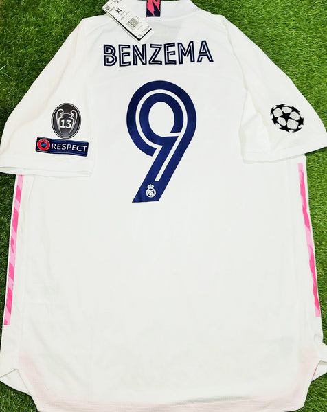 Benzema Real Madrid 2020 2021 CLIMACHILL PLAYER ISSUE UEFA Home Jersey Camiseta Shirt BNWT XL SKU# FM4736 foreversoccerjerseys