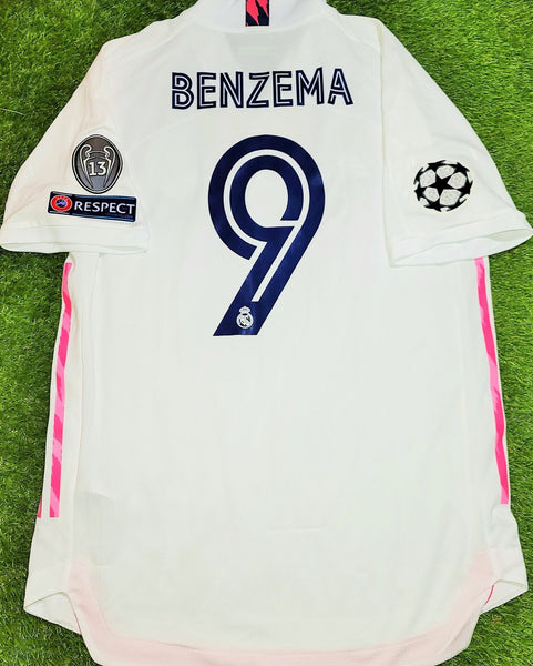 Benzema Real Madrid 2020 2021 CLIMACHILL PLAYER ISSUE UEFA Home Jersey Camiseta Shirt L SKU# FM4736 foreversoccerjerseys