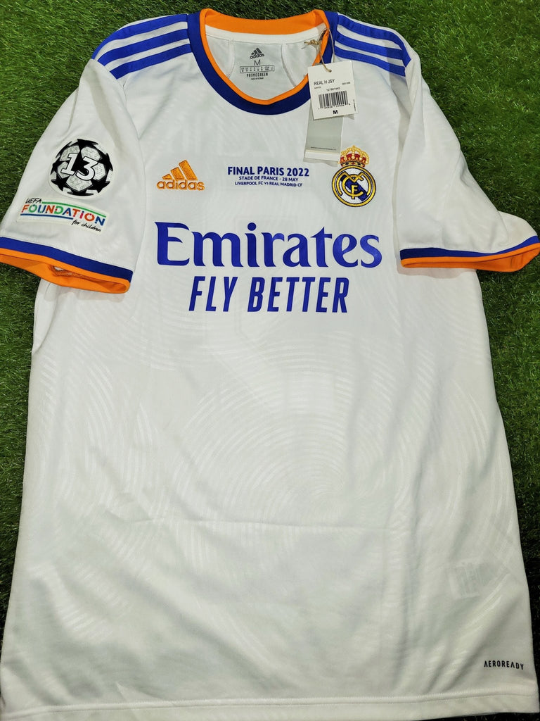 Adidas Benzema Real Madrid 2021 2022 UEFA Final Home Soccer Jersey Shirt Bnwt M SKU#GQ1359