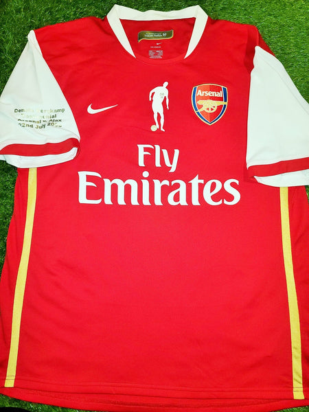 Bergkamp Arsenal 2006 2007 TESTIMONIAL MATCH Jersey Shirt L SKU# F6SYS 146769 foreversoccerjerseys