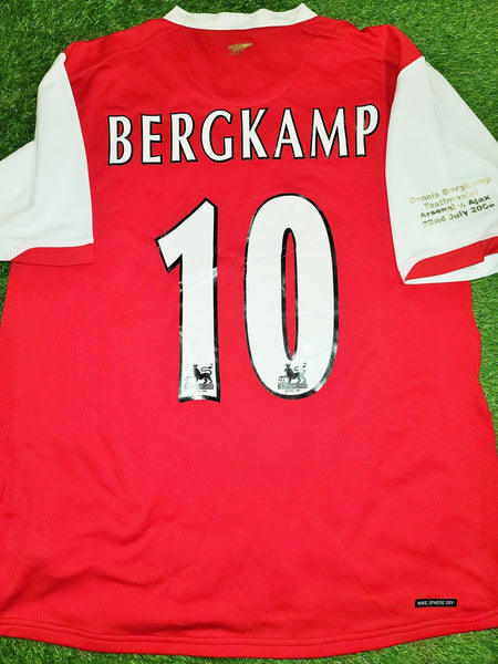 Bergkamp Arsenal 2006 2007 TESTIMONIAL MATCH Jersey Shirt L SKU# F6SYS 146769 foreversoccerjerseys