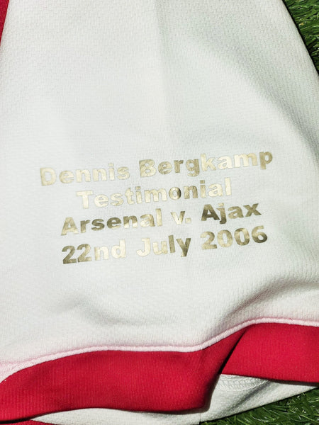 Bergkamp Arsenal 2006 2007 TESTIMONIAL MATCH Jersey Shirt L SKU# F6SYS 146769 foreversoccerjerseys