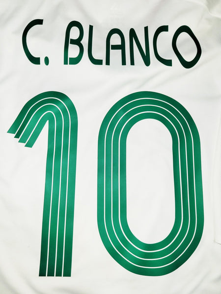 Blanco Mexico 2007 GOLD CUP Away Soccer Jersey Shirt XL SKU# 642446 Adidas