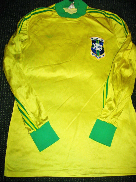 Brazil 1977 1978 70s Adidas Ventex Jersey Shirt M - foreversoccerjerseys