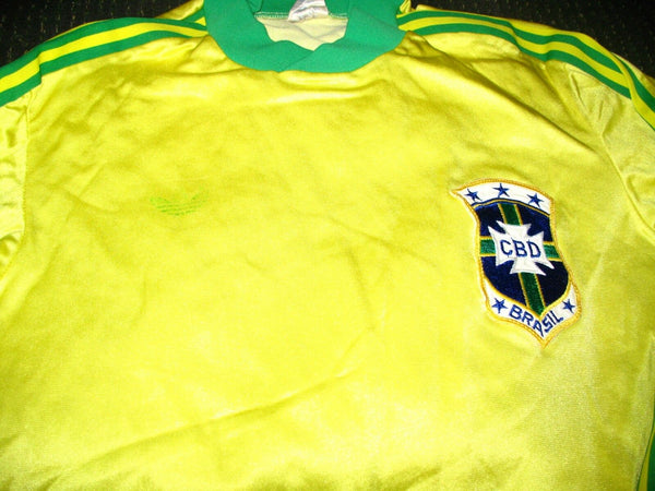 Brazil 1977 1978 70s Adidas Ventex Jersey Shirt M - foreversoccerjerseys