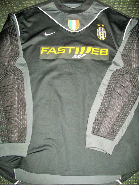 Buffon Juventus 2003 2004 MATCH WORN FRIENDLY Black Jersey Shirt Maglia Indossata - foreversoccerjerseys