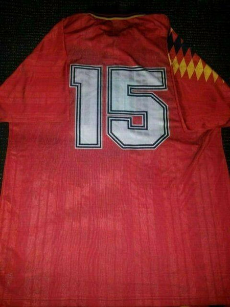 Caminero Spain 1994 MATCH WORN Jersey Shirt Camiseta Espana L - foreversoccerjerseys