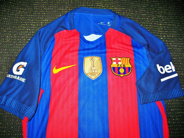 Carles Alena Barcelona 2016 MATCH WORN Jersey Shirt Camiseta M - foreversoccerjerseys