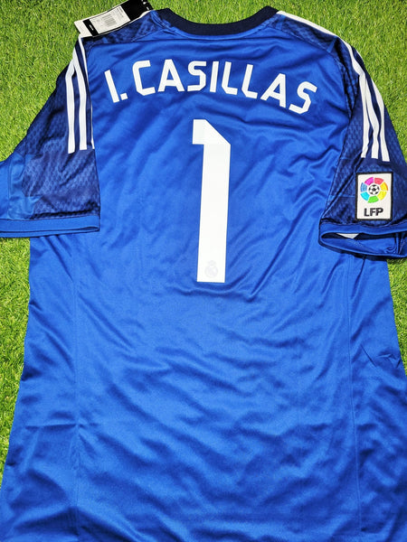 Casillas Real Madrid 2014 2015 GK Soccer Jersey Shirt BNWT L SKU# S05454 Adidas