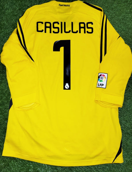 Casillas Real Madrid Adidas GK 2008 2009 Jersey Shirt Camiseta M SKU# 315108 AZB001 foreversoccerjerseys