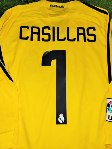 Casillas Real Madrid Adidas GK 2008 2009 Jersey Shirt Camiseta M SKU# 315108 AZB001 foreversoccerjerseys