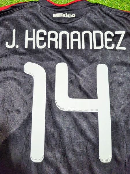 Chicharito Mexico 2010 WORLD CUP Away Black Soccer Jersey Shirt L SKU# P41397 Adidas