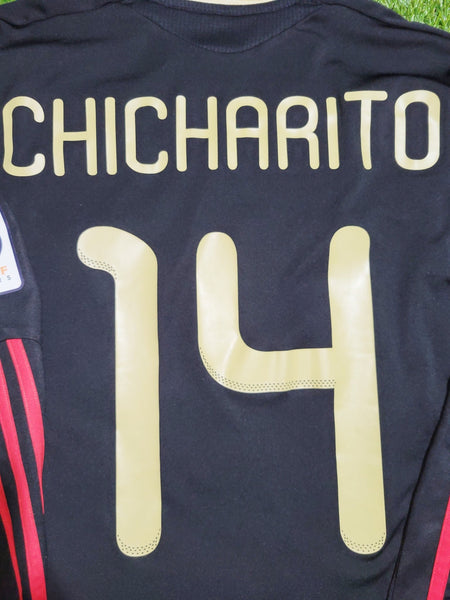 Chicharito Mexico 2011 GOLD CUP FINAL Soccer Long Sleeve Away Jersey Shirt M SKU# V31526 Adidas