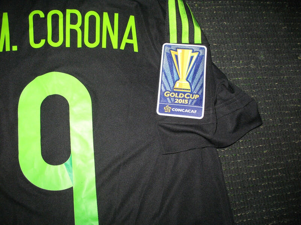 Corona TECATITO Mexico 2015 GOLD CUP MATCH WORN Jersey Camiseta Shirt M - foreversoccerjerseys
