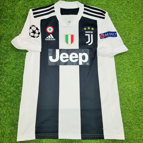 Cristiano Ronaldo Juventus 2018 2019 DEBUT UEFA Jersey Camiseta Shirt S SKU# CF3489 foreversoccerjerseys