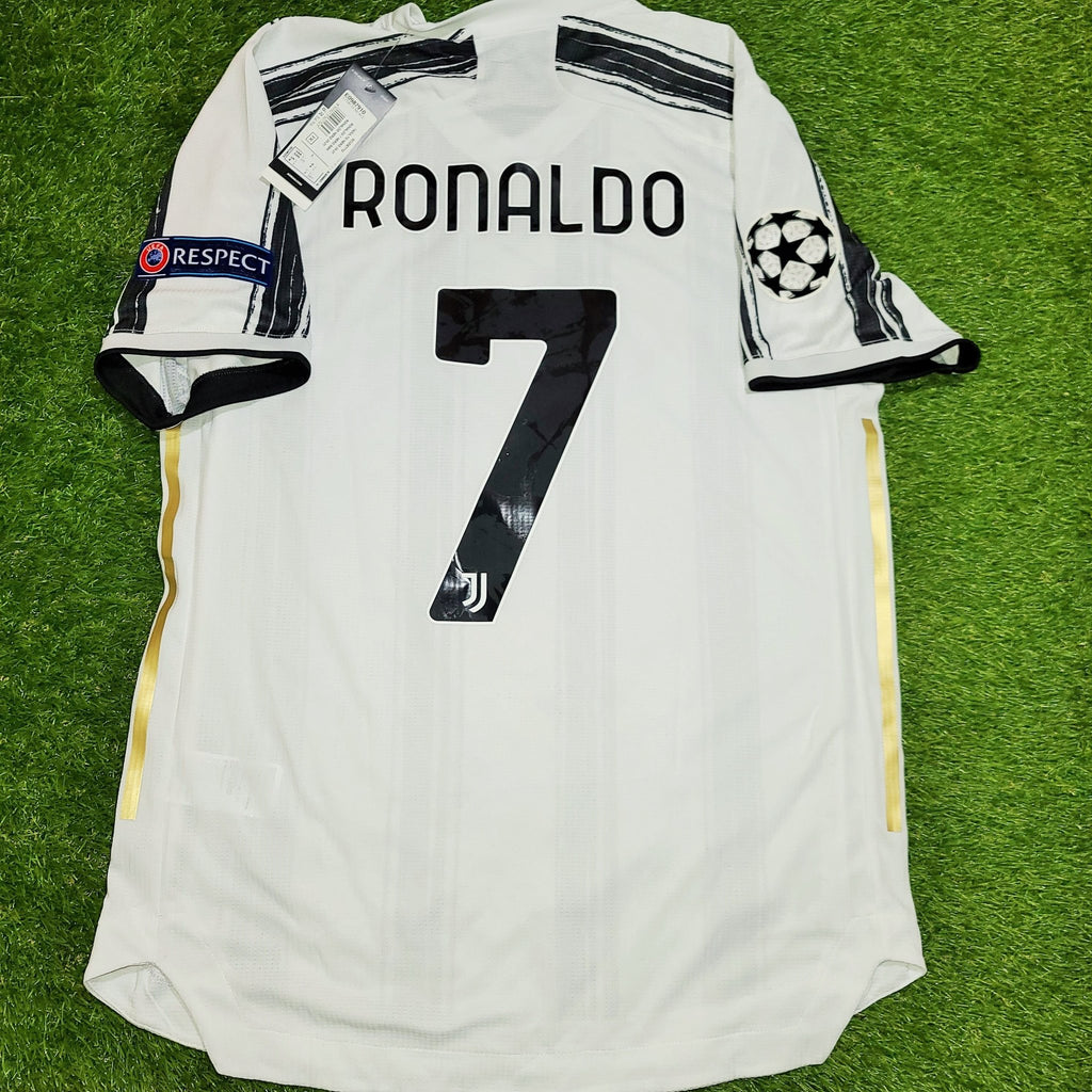 Cristiano Ronaldo Juventus 2020 2021 PLAYER ISSUE UEFA Jersey Camiseta â ForeverSoccerJerseys