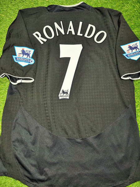 Cristiano Ronaldo Manchester United 2004 2005 Away STAND UP SPEAK UP Soccer Jersey Shirt L Nike