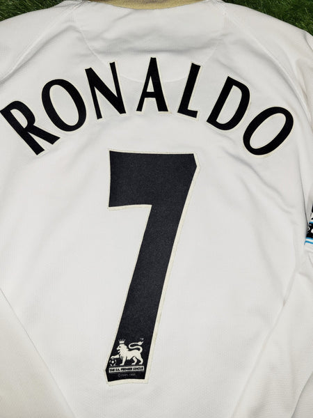 Cristiano Ronaldo Manchester United 2006 2007 Away Long Sleeve Soccer Jersey L SKU# H6SYS 146818 Nike