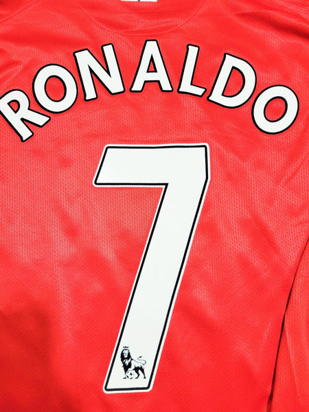 Cristiano Ronaldo Manchester United 2007 2008 Home Long Sleeve Soccer Jersey Shirt L SKU# 237925-666 Nike