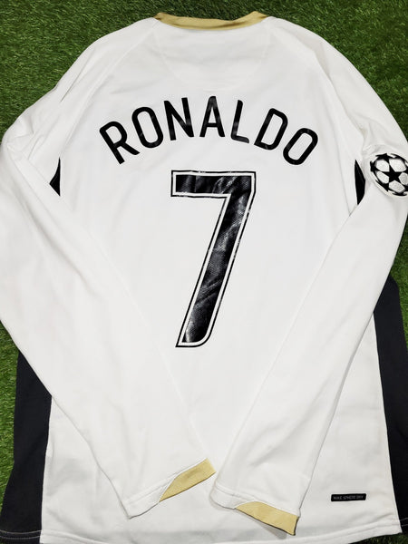 Cristiano Ronaldo Manchester United 2007 2008 UEFA Long Sleeve Third Soccer Jersey M SKU# H6SYS 146818 Nike