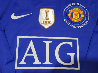Cristiano Ronaldo Manchester United UEFA 2008 2009 Away Long Sleeve Soccer Jersey Shirt M SKU# 287616-403 Nike