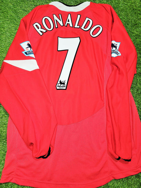 Cristiano Ronaldo Nike Manchester United 2004 2005 2006 Long Sleeve Home Soccer Jersey Shirt L Nike