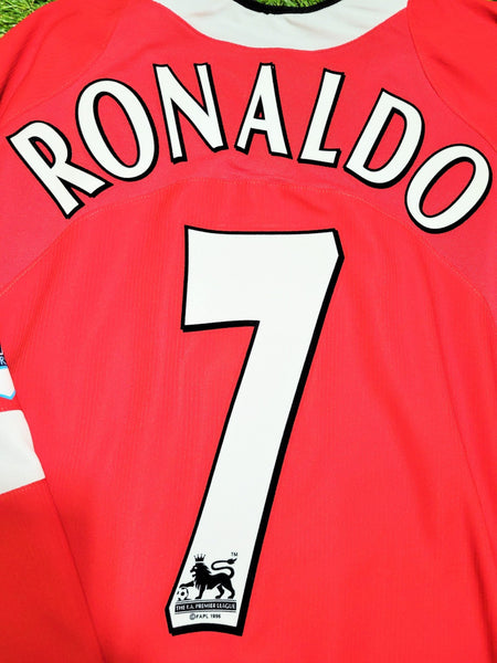 Cristiano Ronaldo Nike Manchester United 2004 2005 2006 Long Sleeve Home Soccer Jersey Shirt L Nike