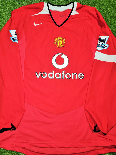 Cristiano Ronaldo Nike Manchester United 2004 2005 2006 Long Sleeve Home Soccer Jersey Shirt L Nike