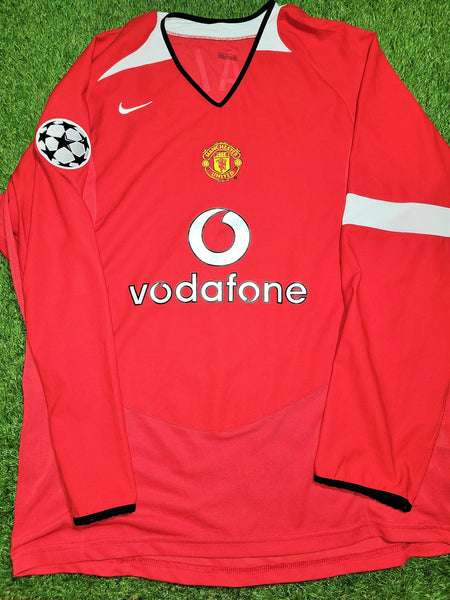 Cristiano Ronaldo Nike Manchester United 2004 2005 2006 Long Sleeve UEFA Soccer Jersey Shirt L Nike