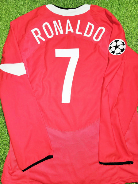 Cristiano Ronaldo Nike Manchester United 2004 2005 2006 Long Sleeve UEFA Soccer Jersey Shirt L Nike