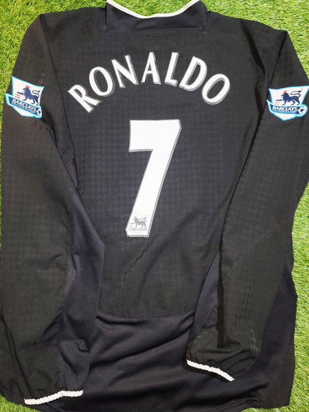 Cristiano Ronaldo Nike Manchester United 2004 2005 Away Long Sleeve Jersey Shirt L foreversoccerjerseys