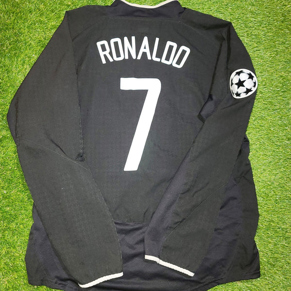 Cristiano Ronaldo Nike Manchester United 2004 2005 UEFA Away Long Sleeve Jersey Shirt L foreversoccerjerseys