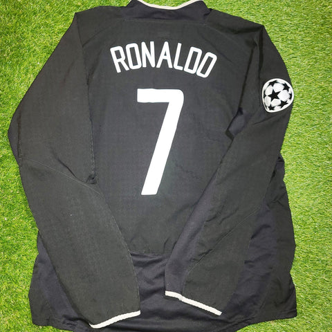 Cristiano Ronaldo Nike Manchester United 2004 2005 UEFA Away Long Sleeve Jersey Shirt L foreversoccerjerseys