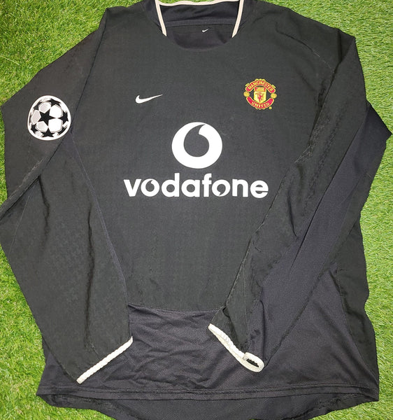 Cristiano Ronaldo Nike Manchester United 2004 2005 UEFA Away Long Sleeve Jersey Shirt L foreversoccerjerseys