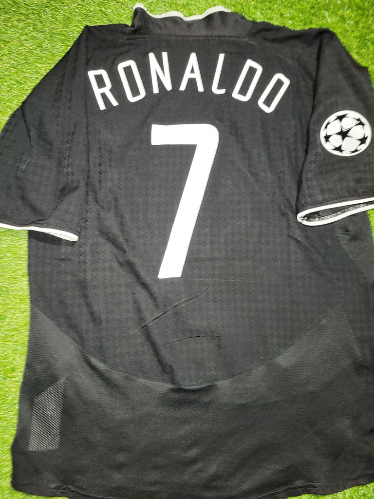 Cristiano Ronaldo Nike Manchester United 2004 2005 UEFA Away Soccer Jersey Shirt L Nike